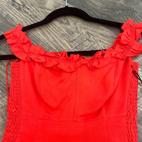 Astr the label Renata off shoulder dress in Red - Picture 10 of 12